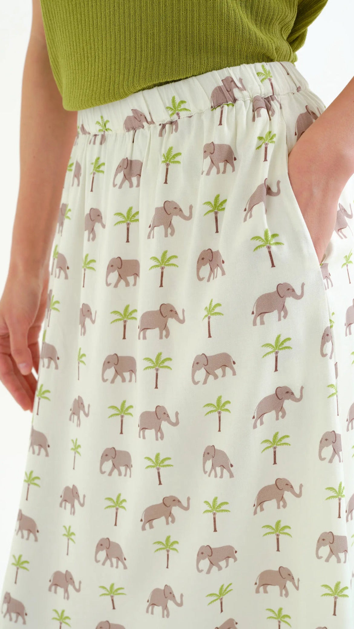 Falda con estampado Elefante LENZING™ ECOVERO™