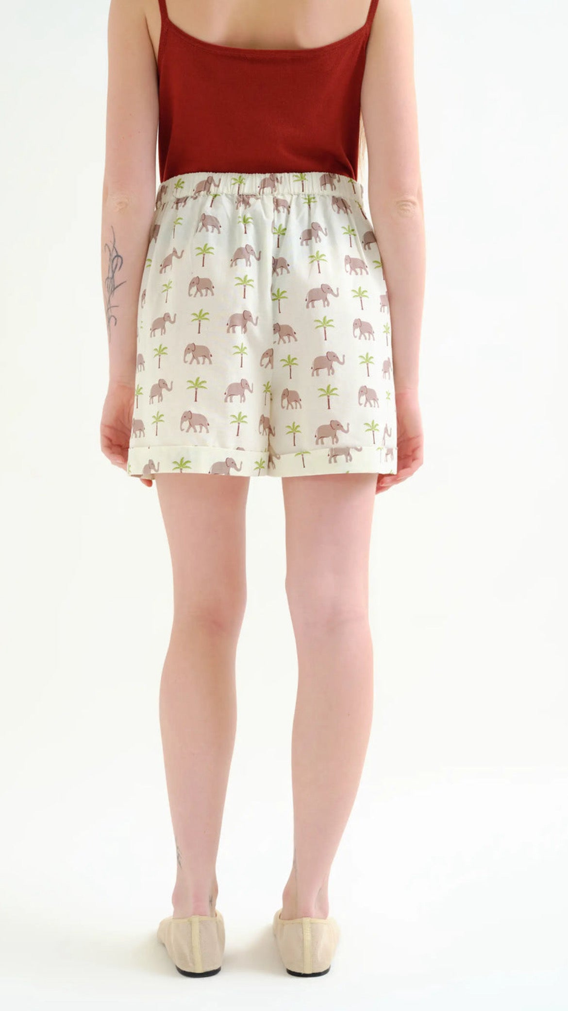 Shorts con estampado Elefante