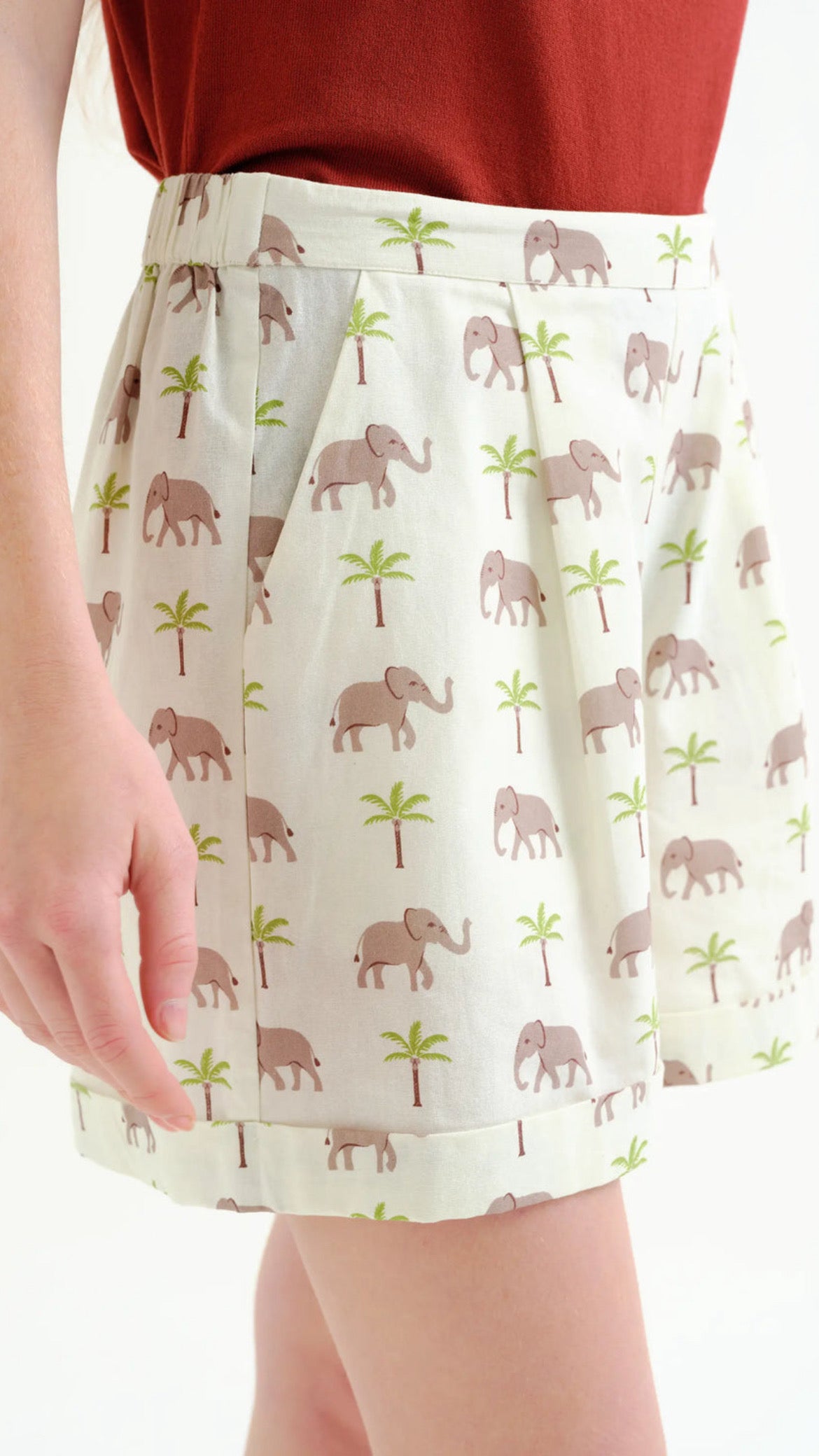 Shorts con estampado Elefante