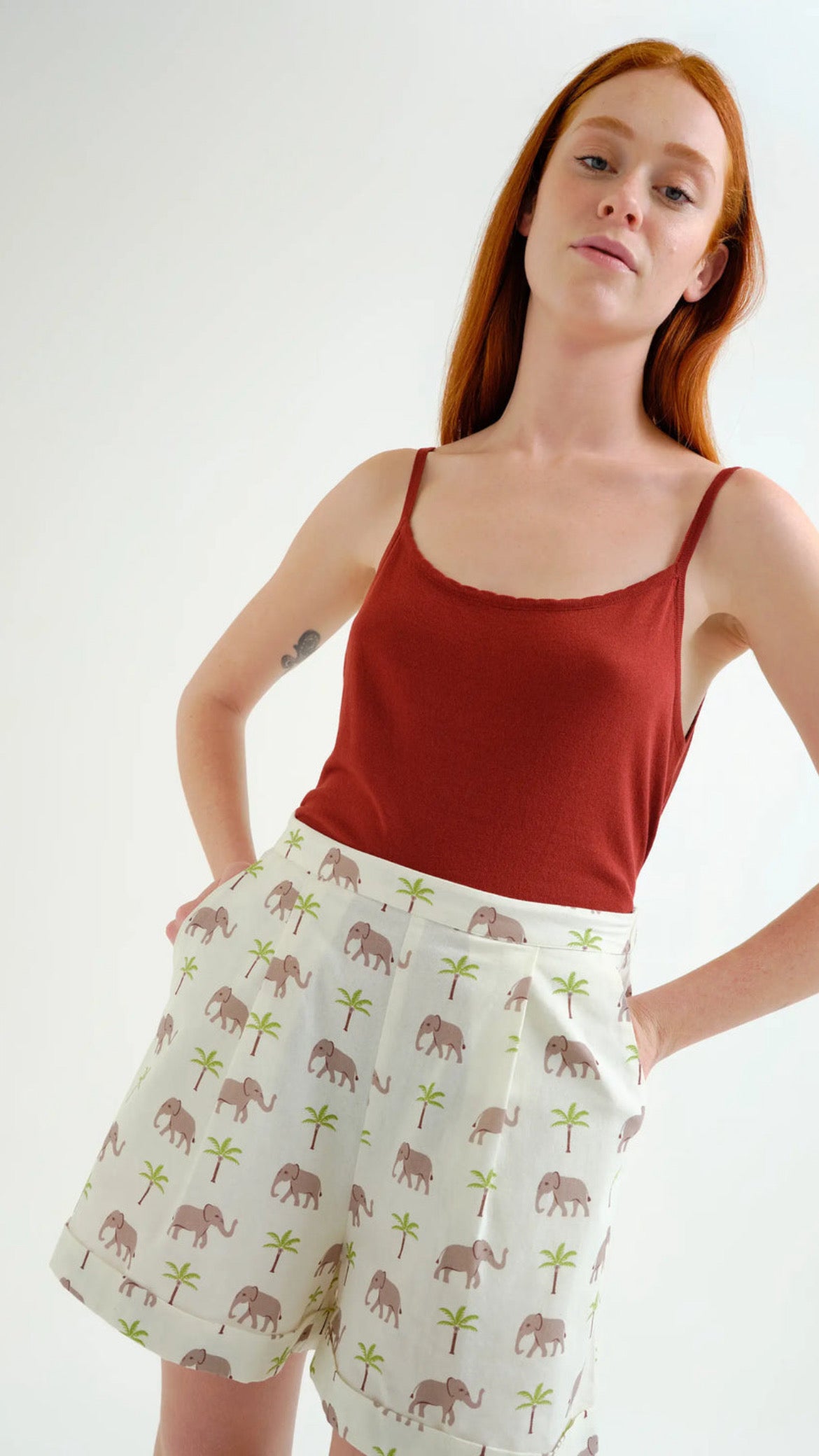 Shorts con estampado Elefante
