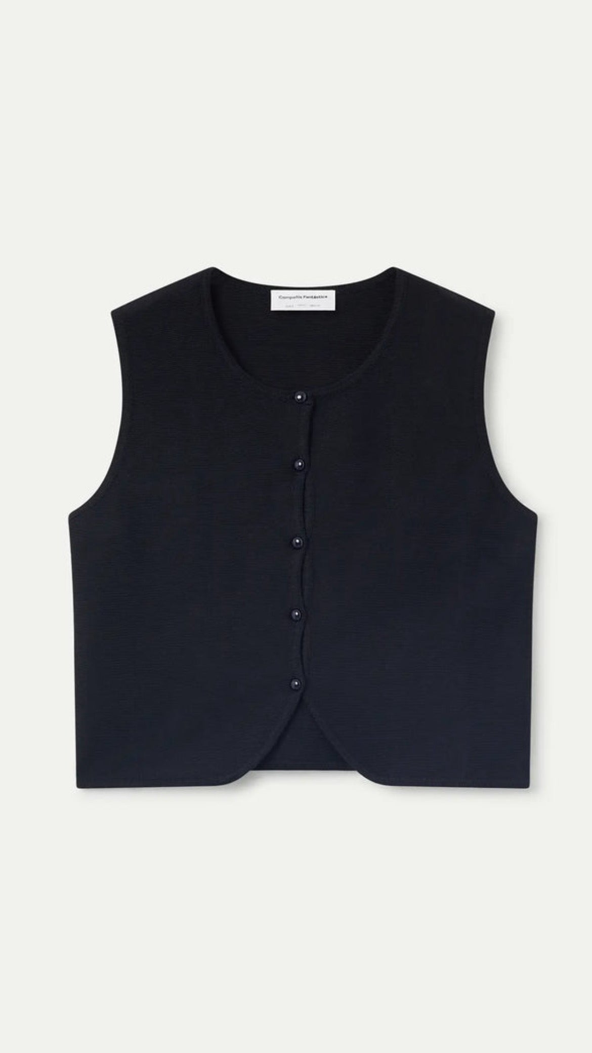 Top chaleco punto negro