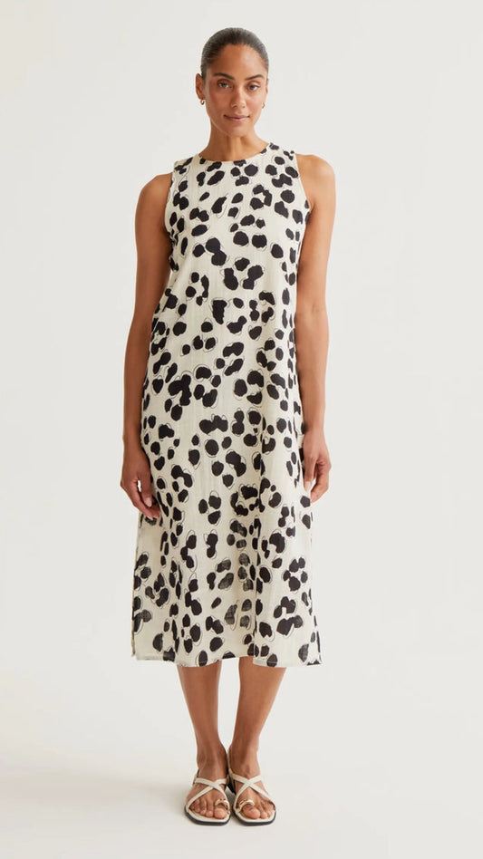 Vestido midi con estampado Dalmatian