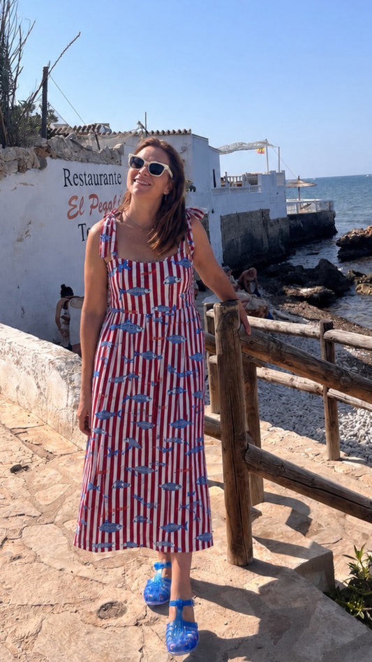 Vestido Positano Peces Rayas
