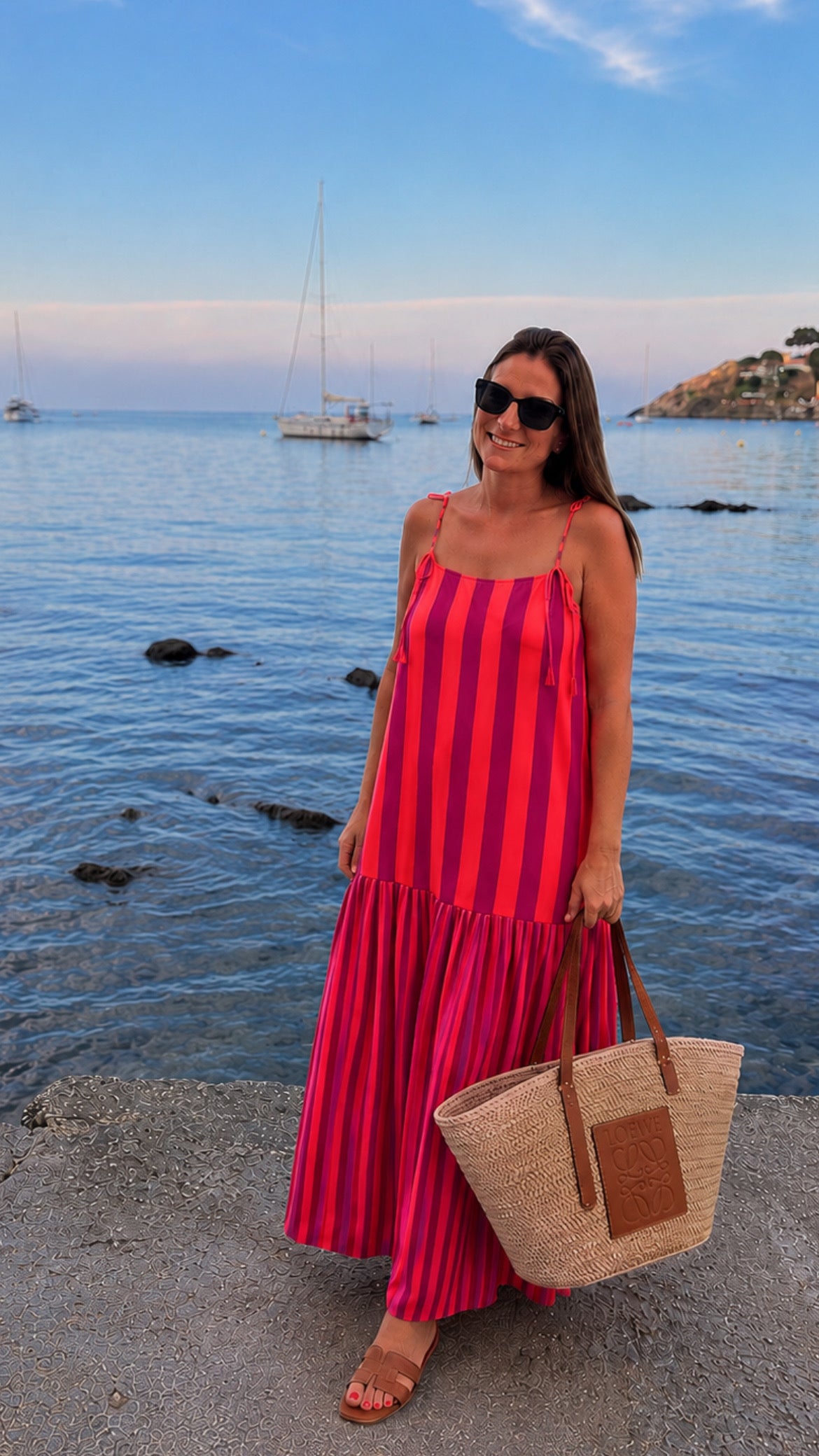 Vestido Valletta Coral/Magenta