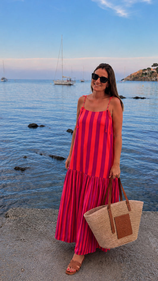 Vestido Valletta Coral/Magenta