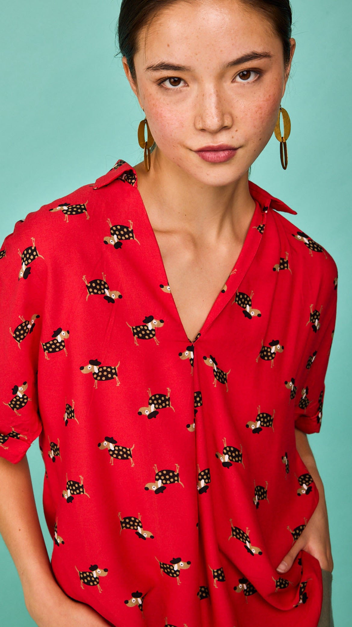 Camisa Zumaia Rojo
