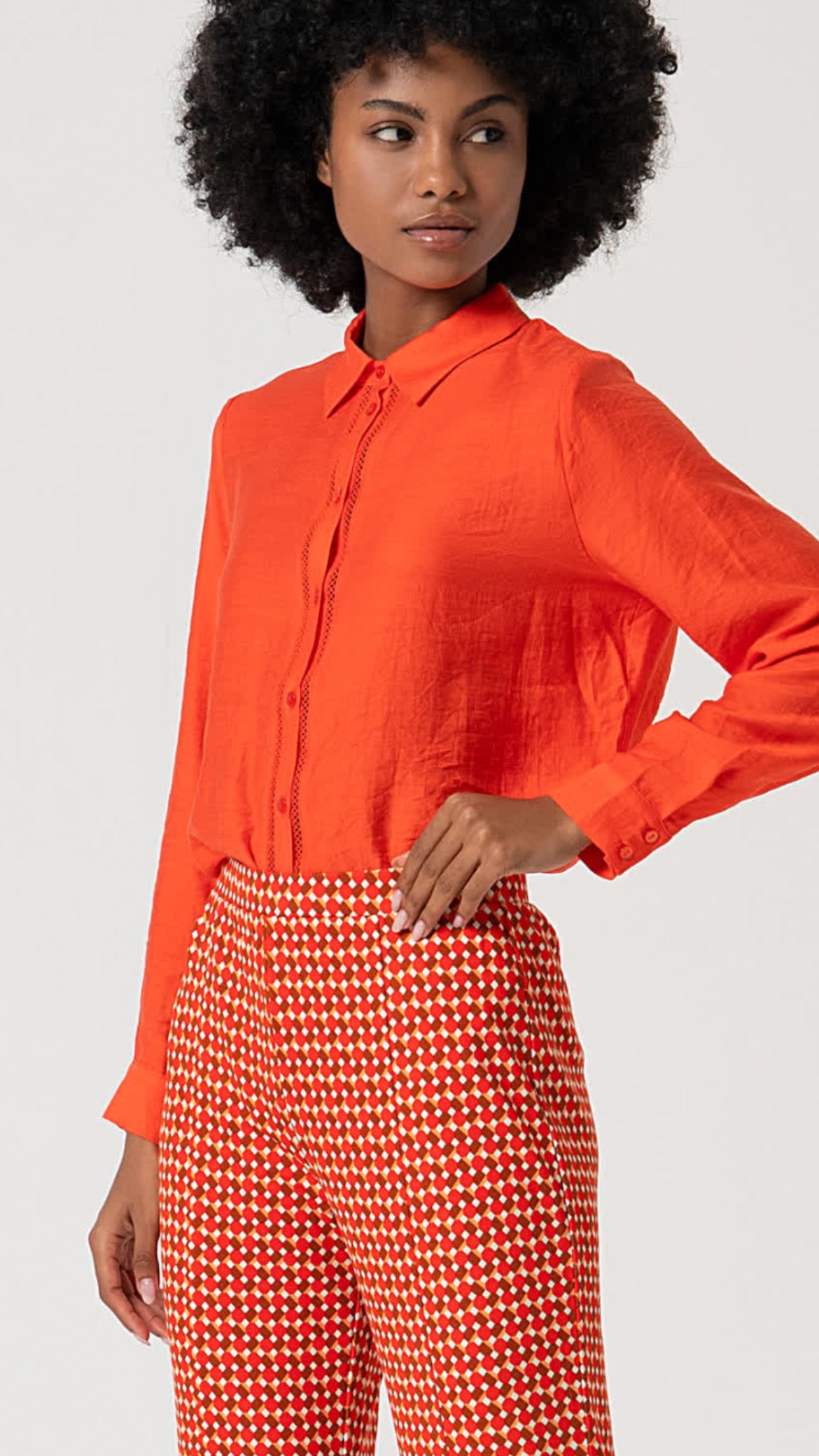 Pantalón Flare Elástico Rojo