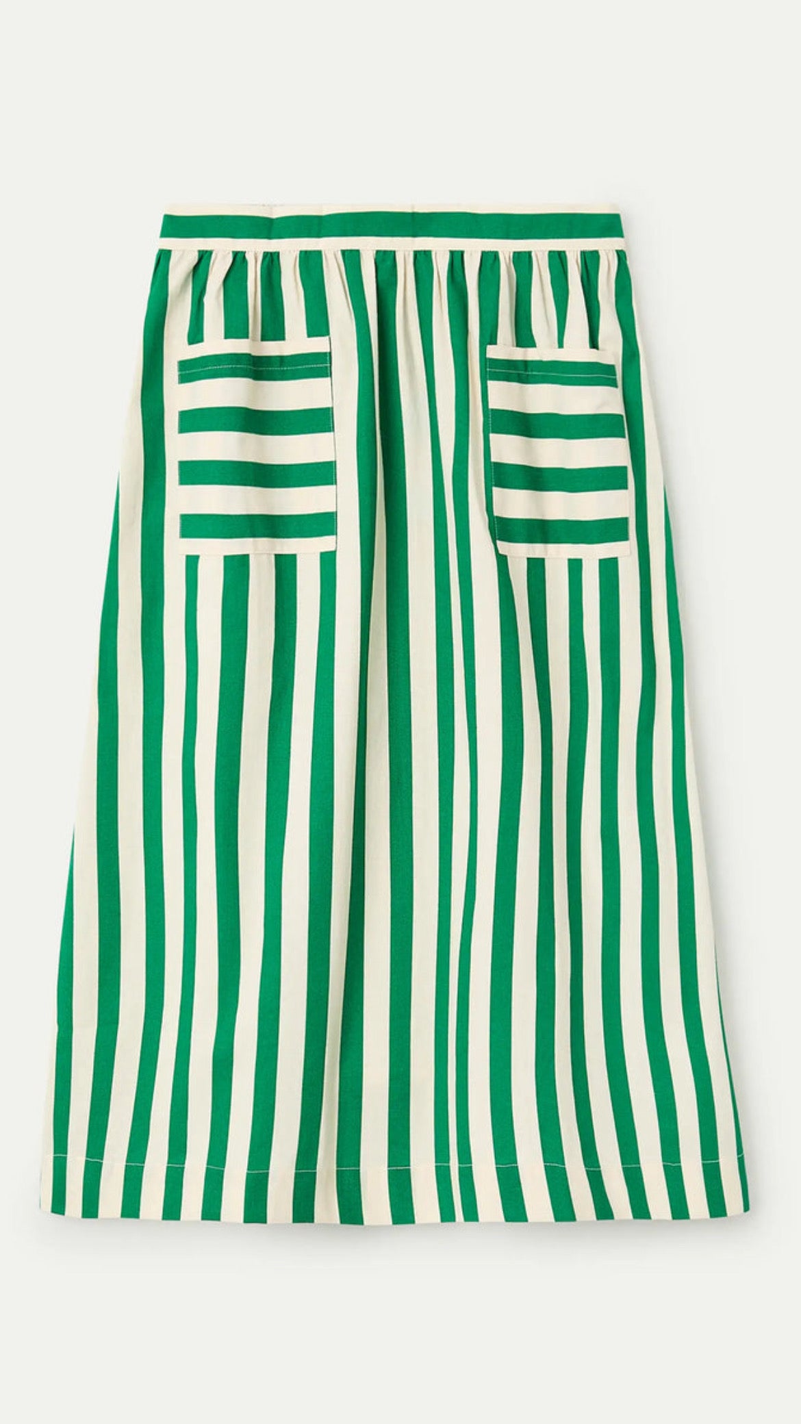 Falda midi con estampado Bamboo Green