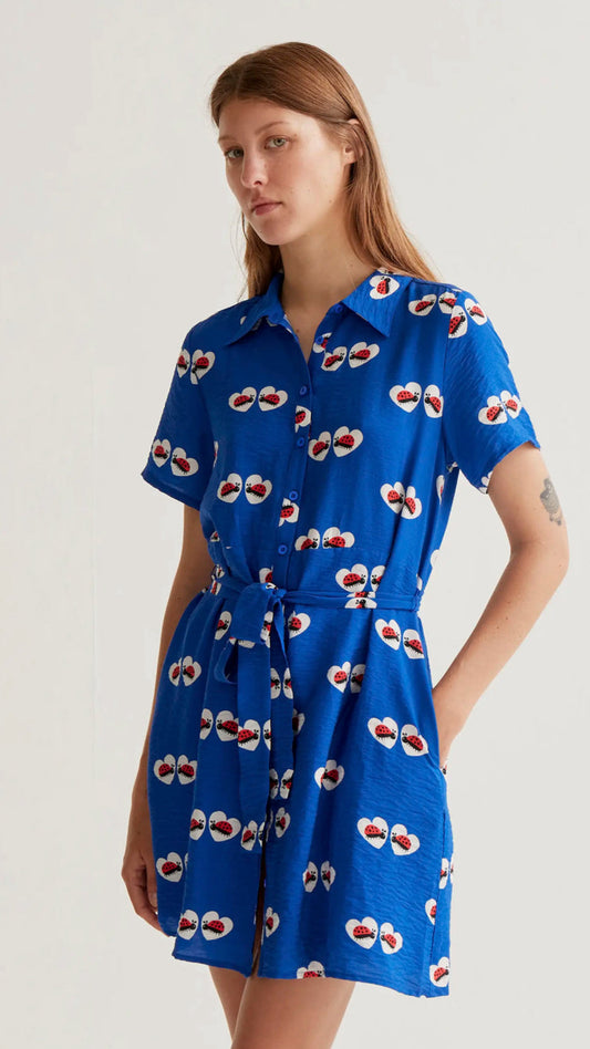 Vestido corto con estampado Coccinella