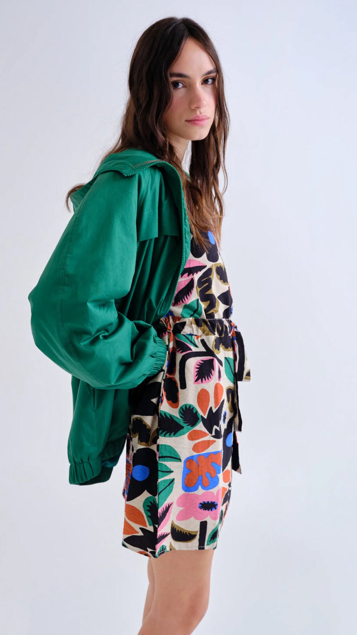Vestido corto con estampado Neo Garden