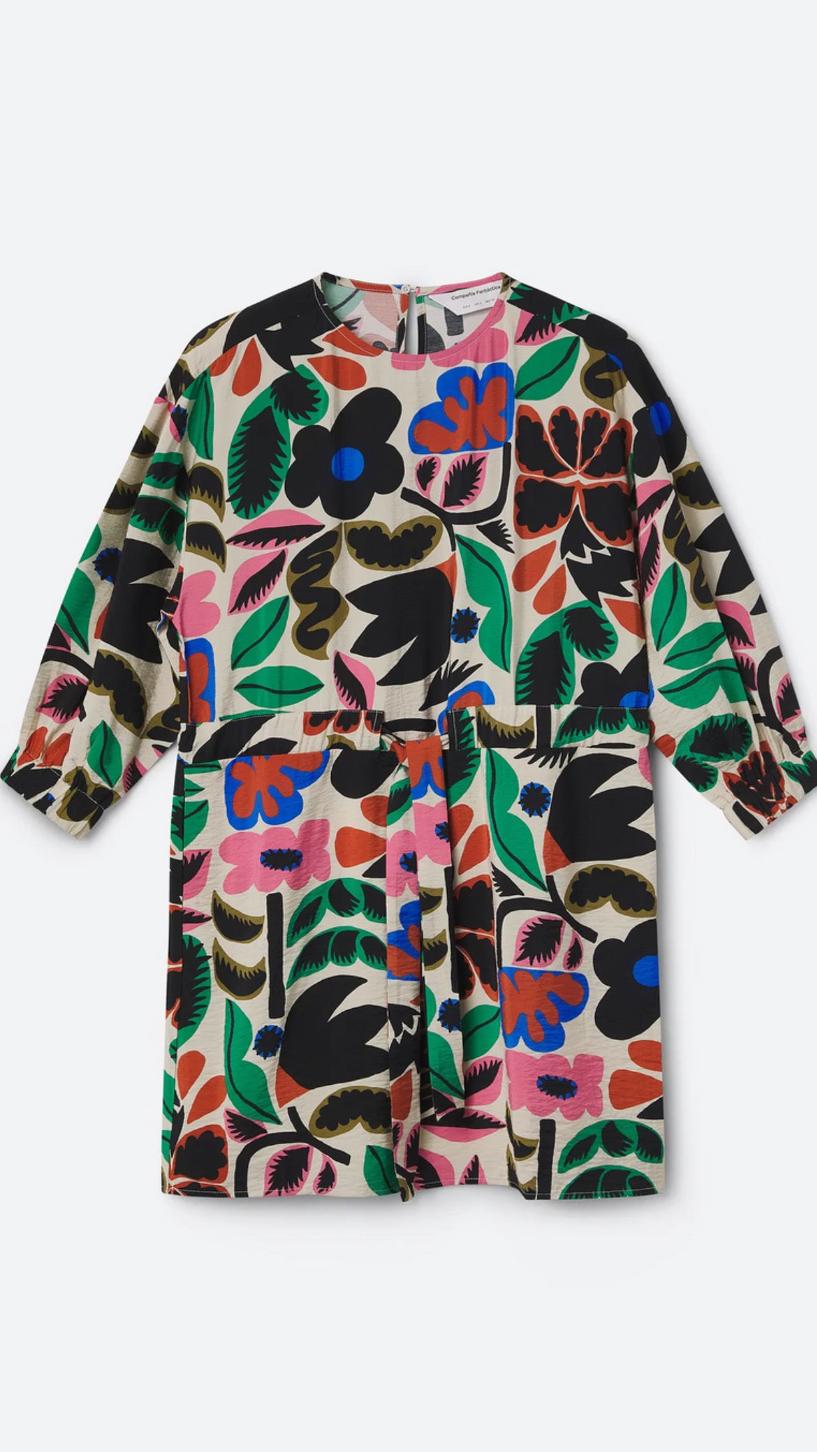 Vestido corto con estampado Neo Garden