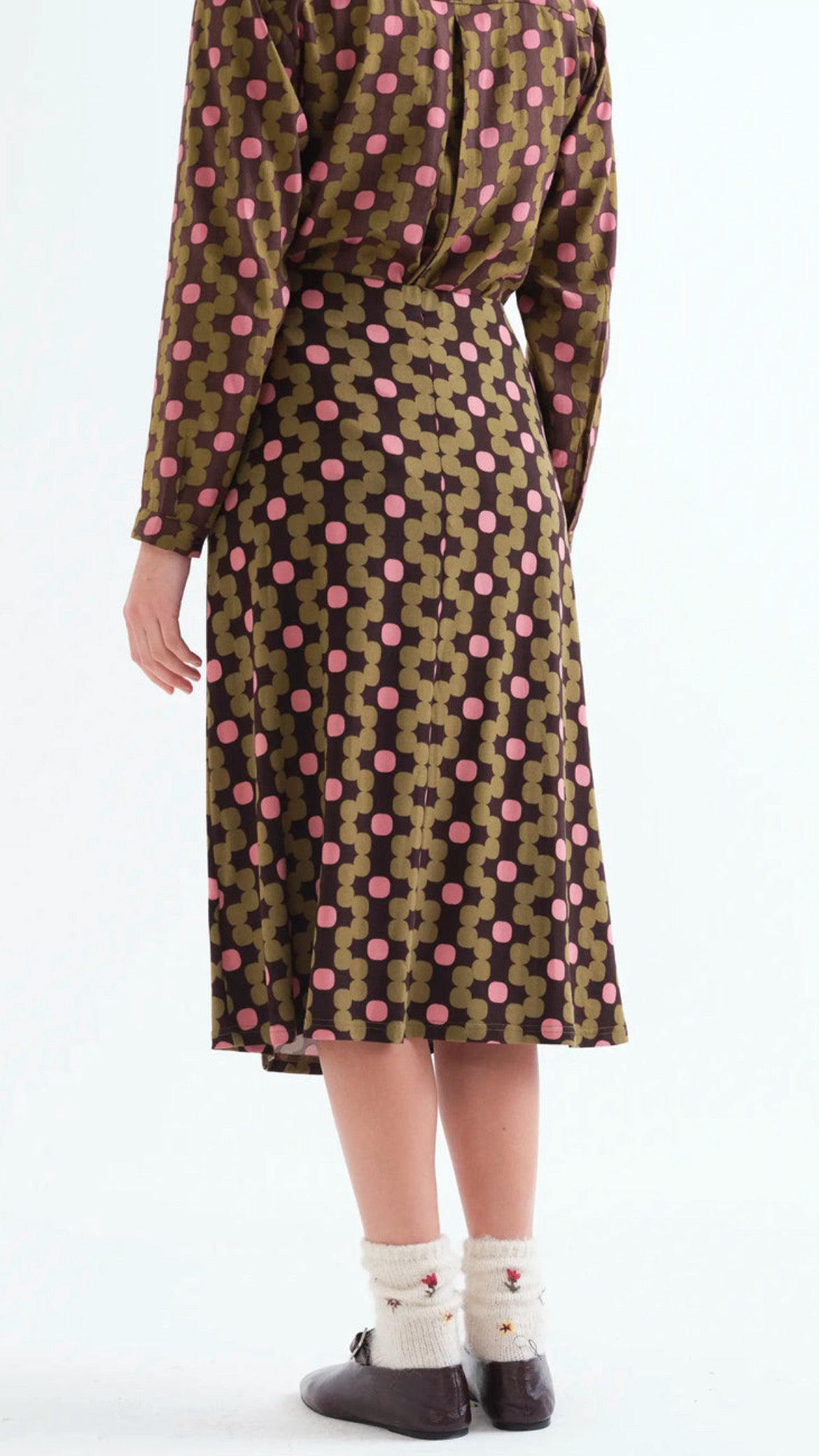 Falda midi con estampado Aberdeen
