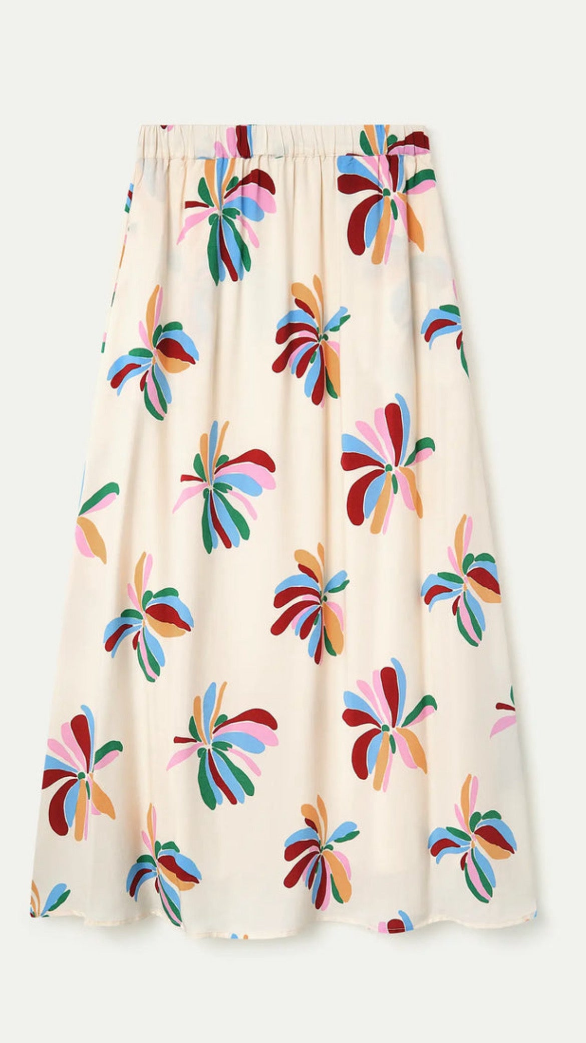 Falda larga con estampado Monarda