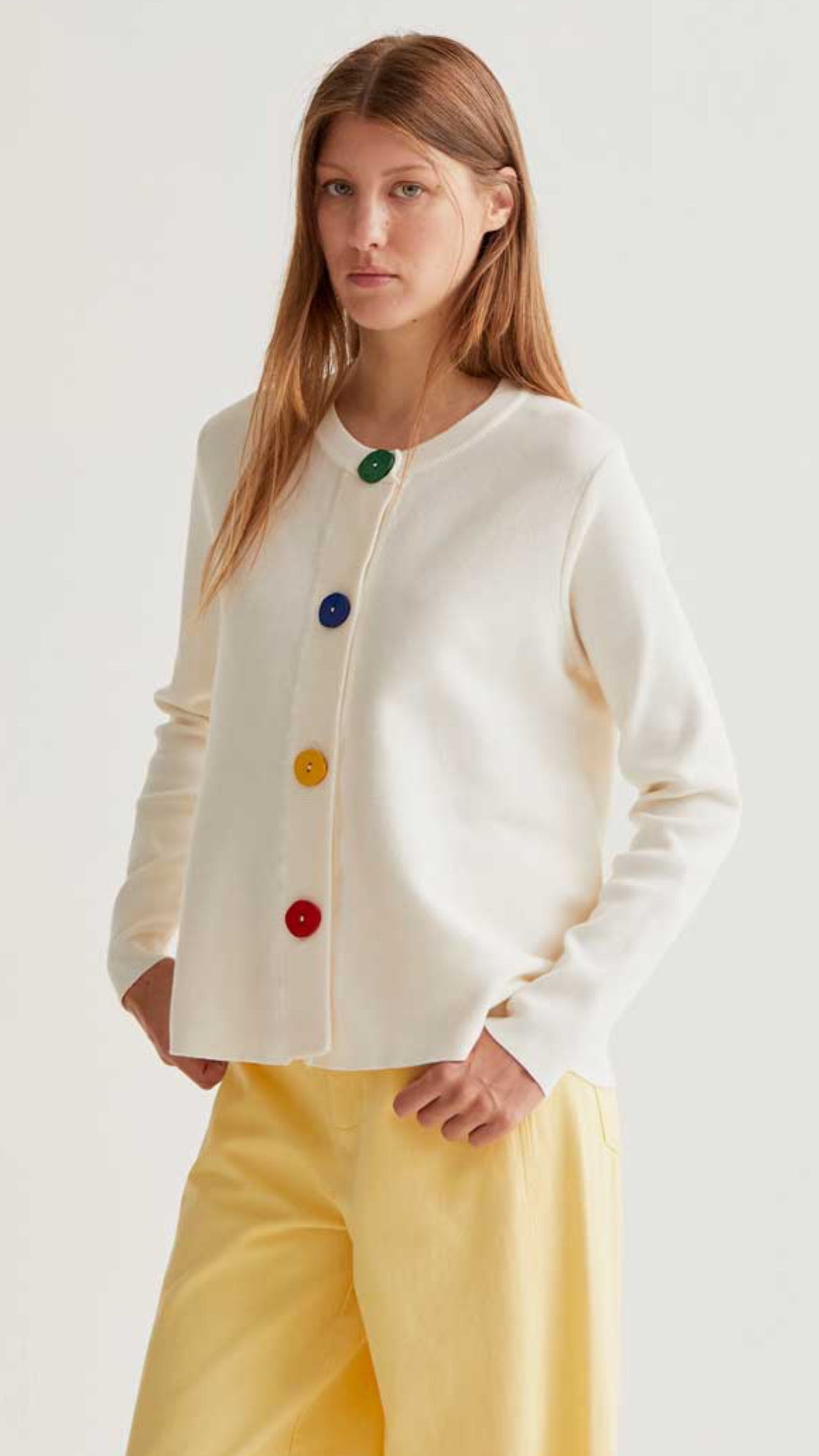 Cárdigan punto botones multicolor