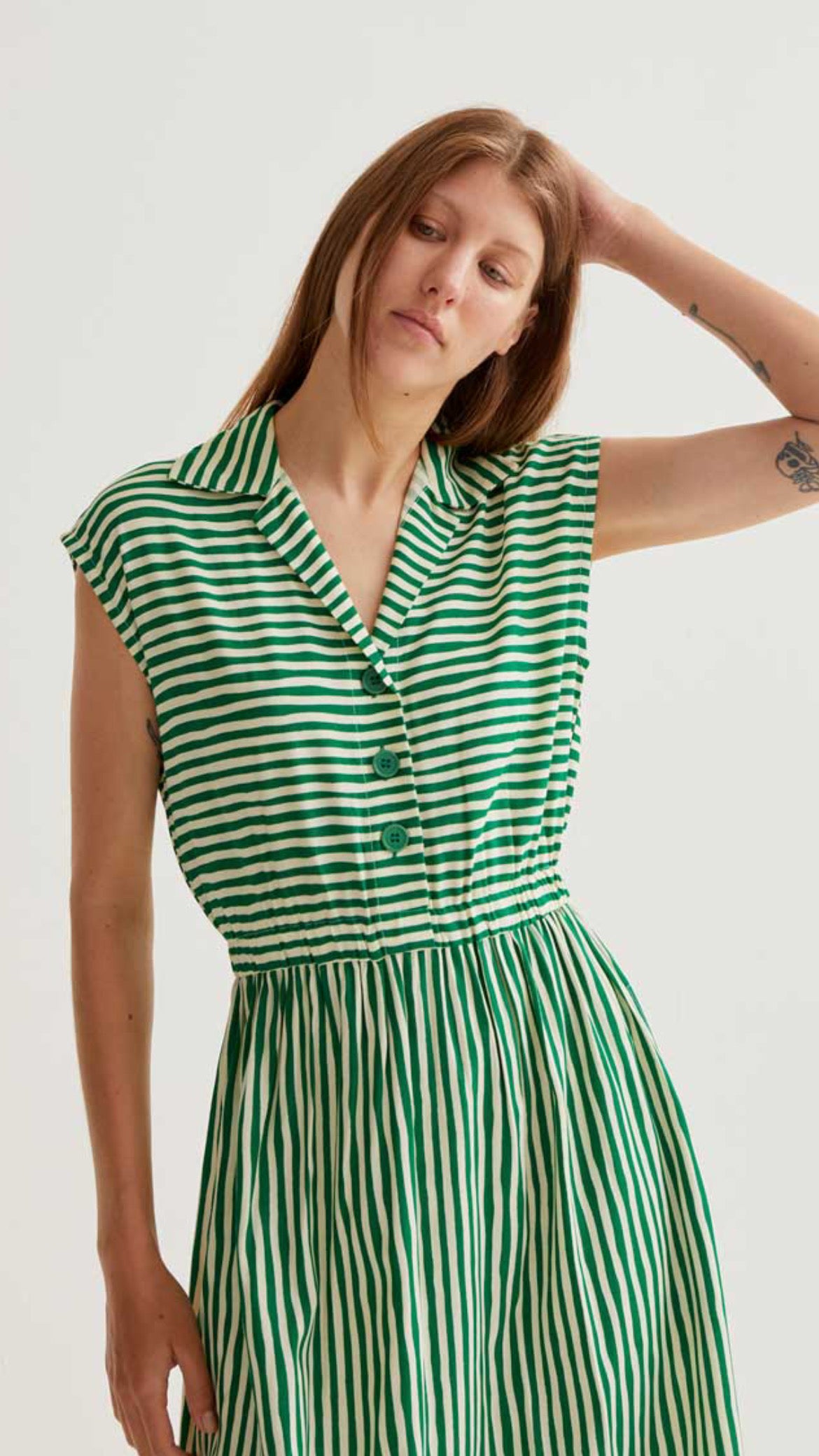 Vestido midi con estampado Lavagna Green