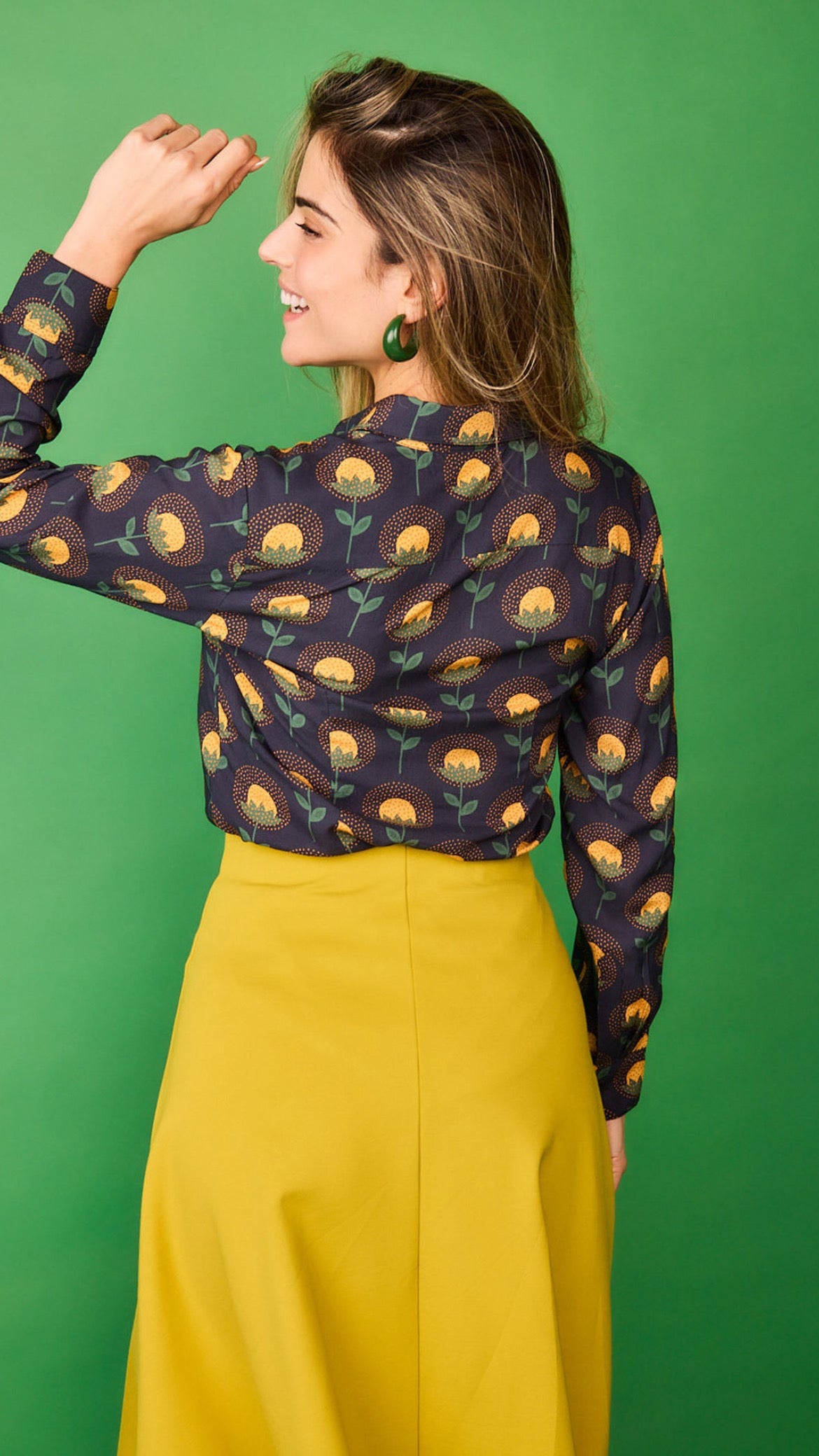 Camisa Jungla Flor Amarilla