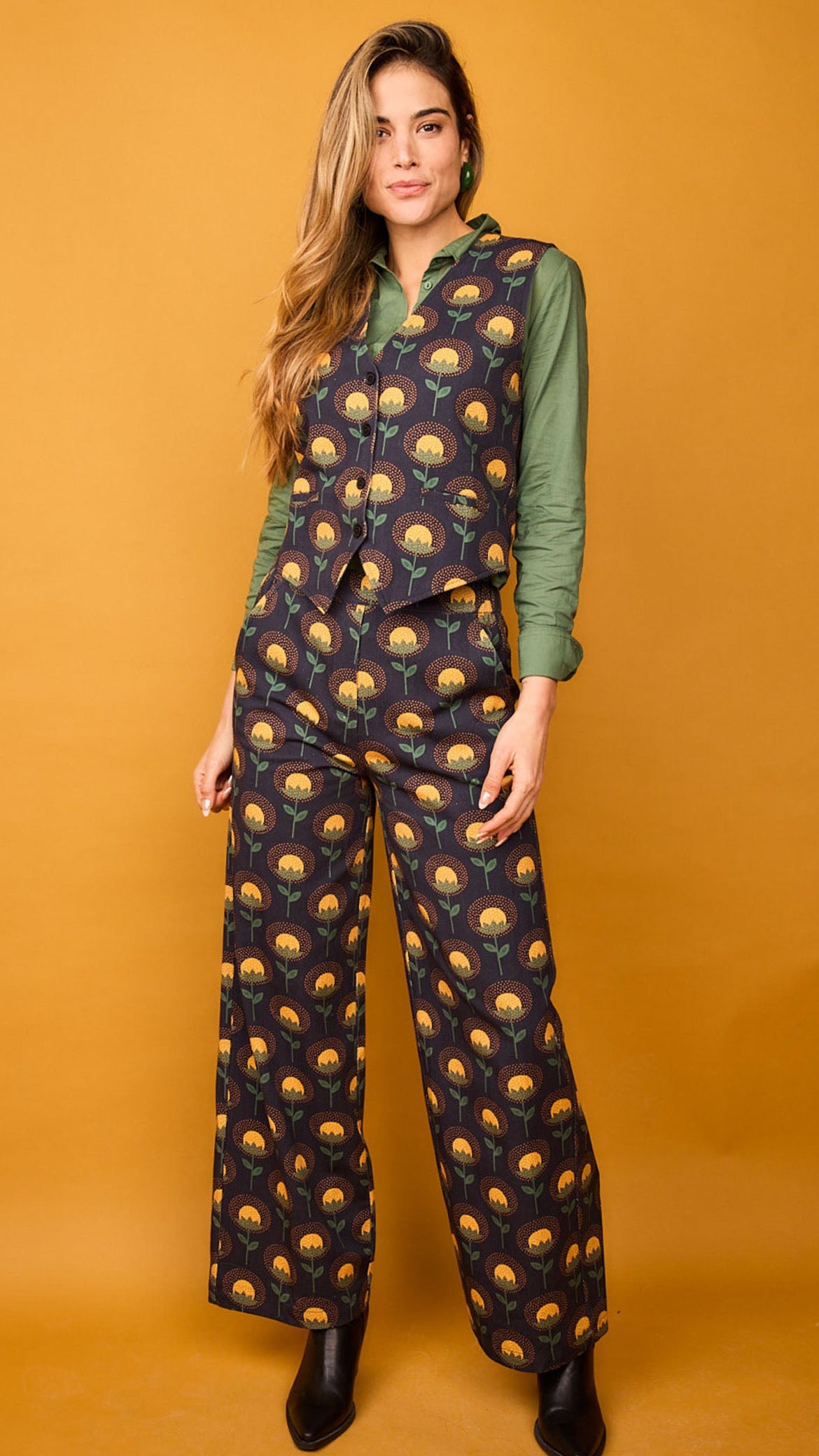 Pantalón Fauna Flor Amarillo