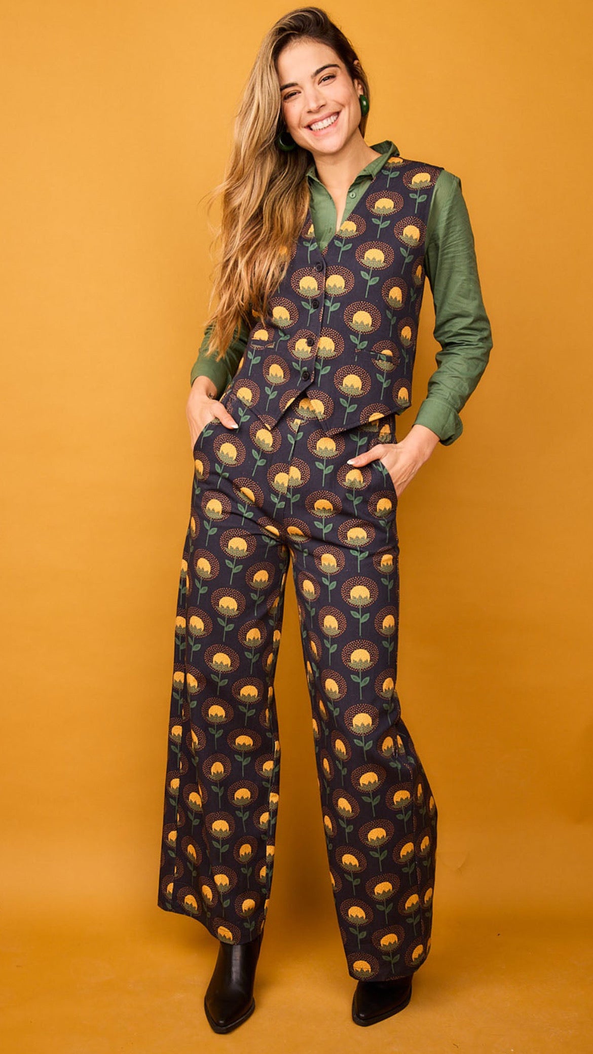 Pantalón Fauna Flor Amarillo