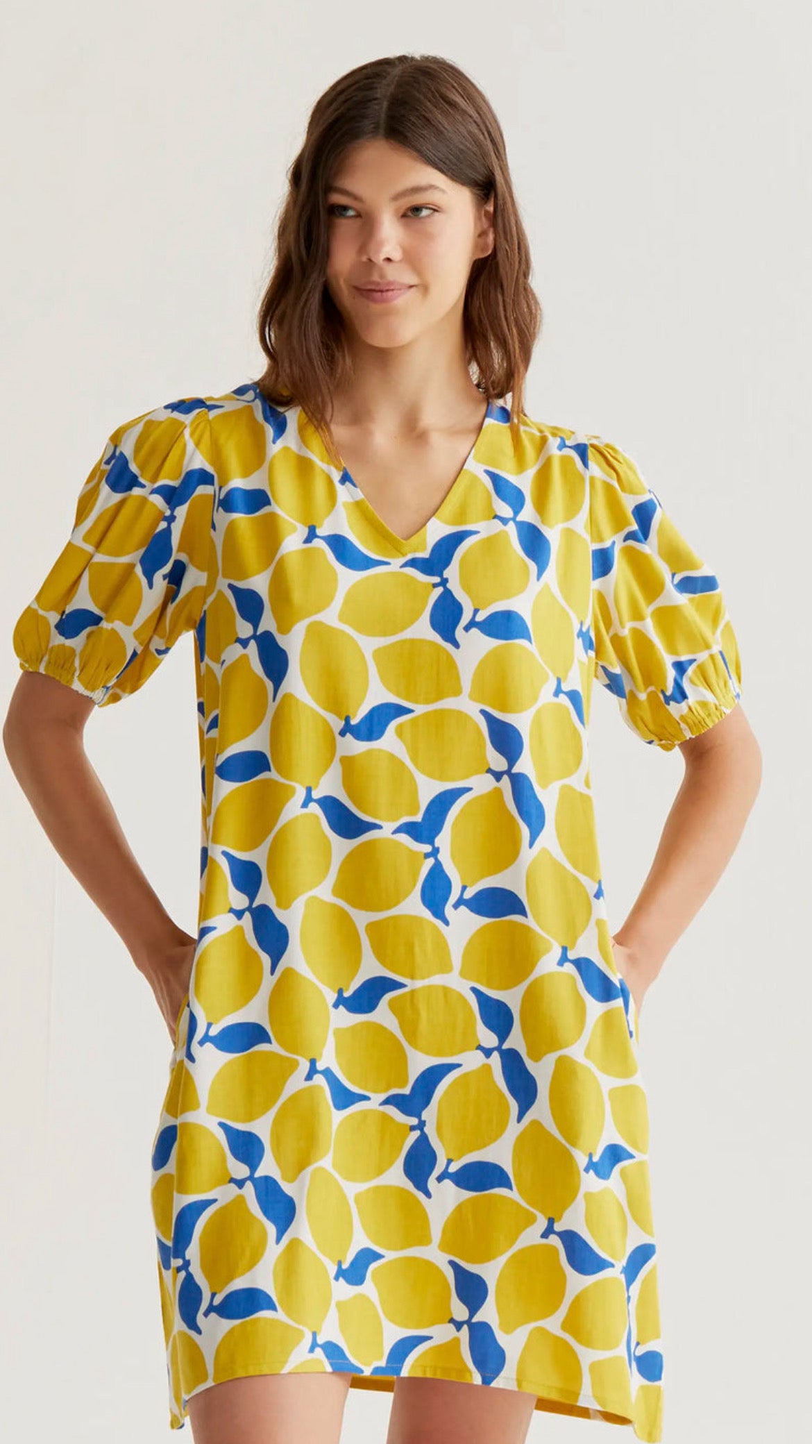 Vestido corto estampado Limoncello