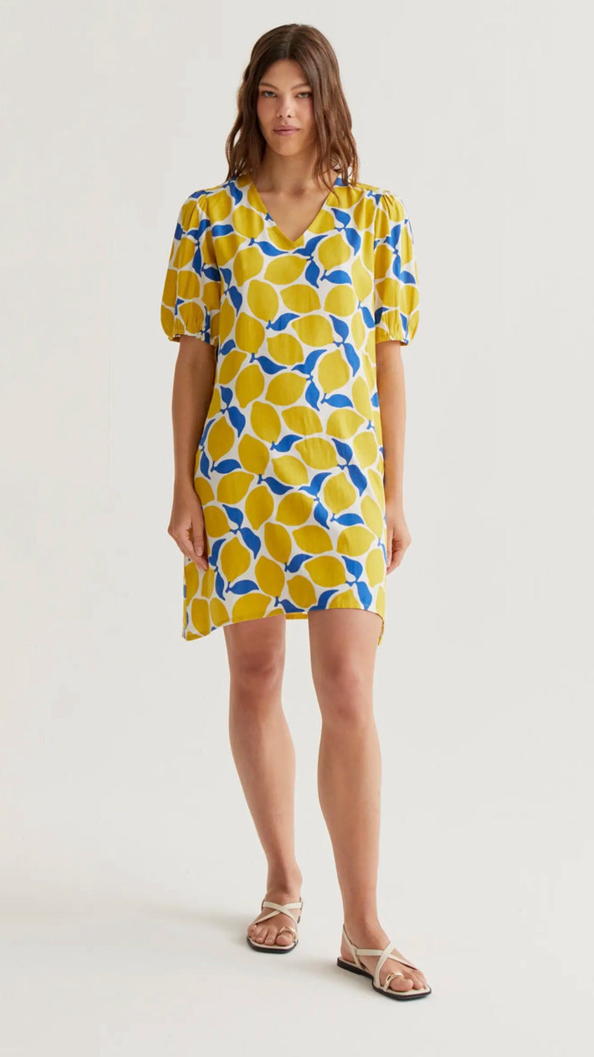 Vestido corto estampado Limoncello