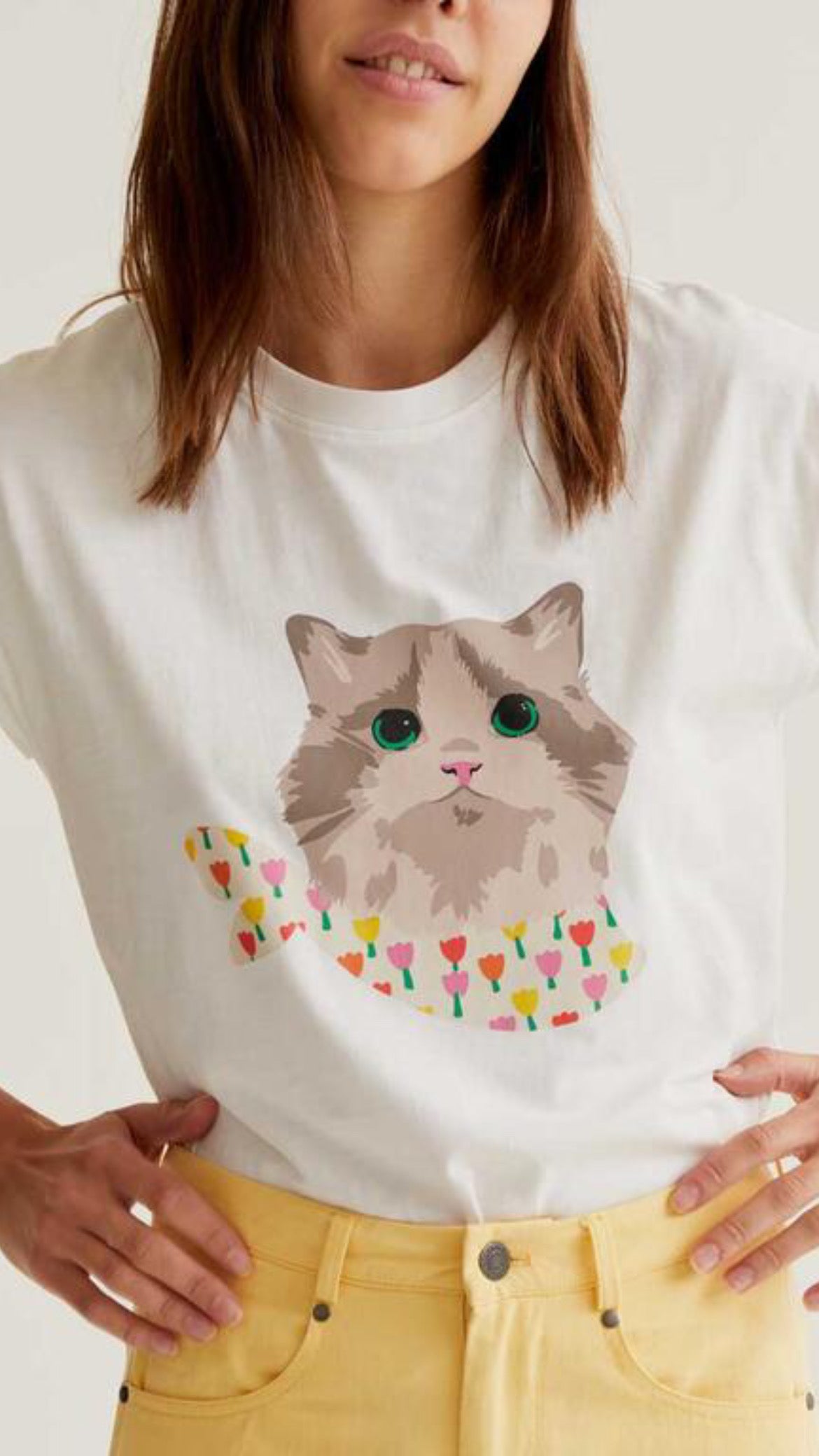 Camiseta con estampado de Gatito