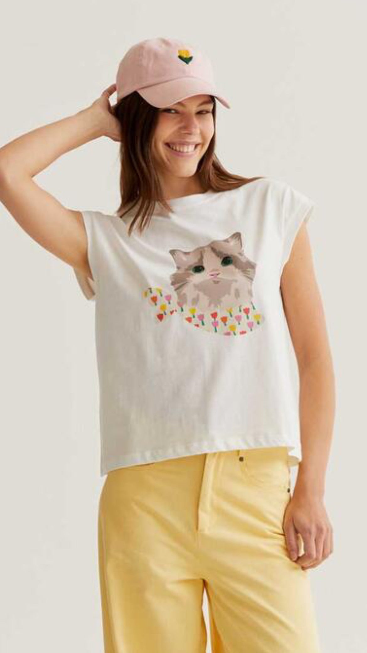 Camiseta con estampado de Gatito