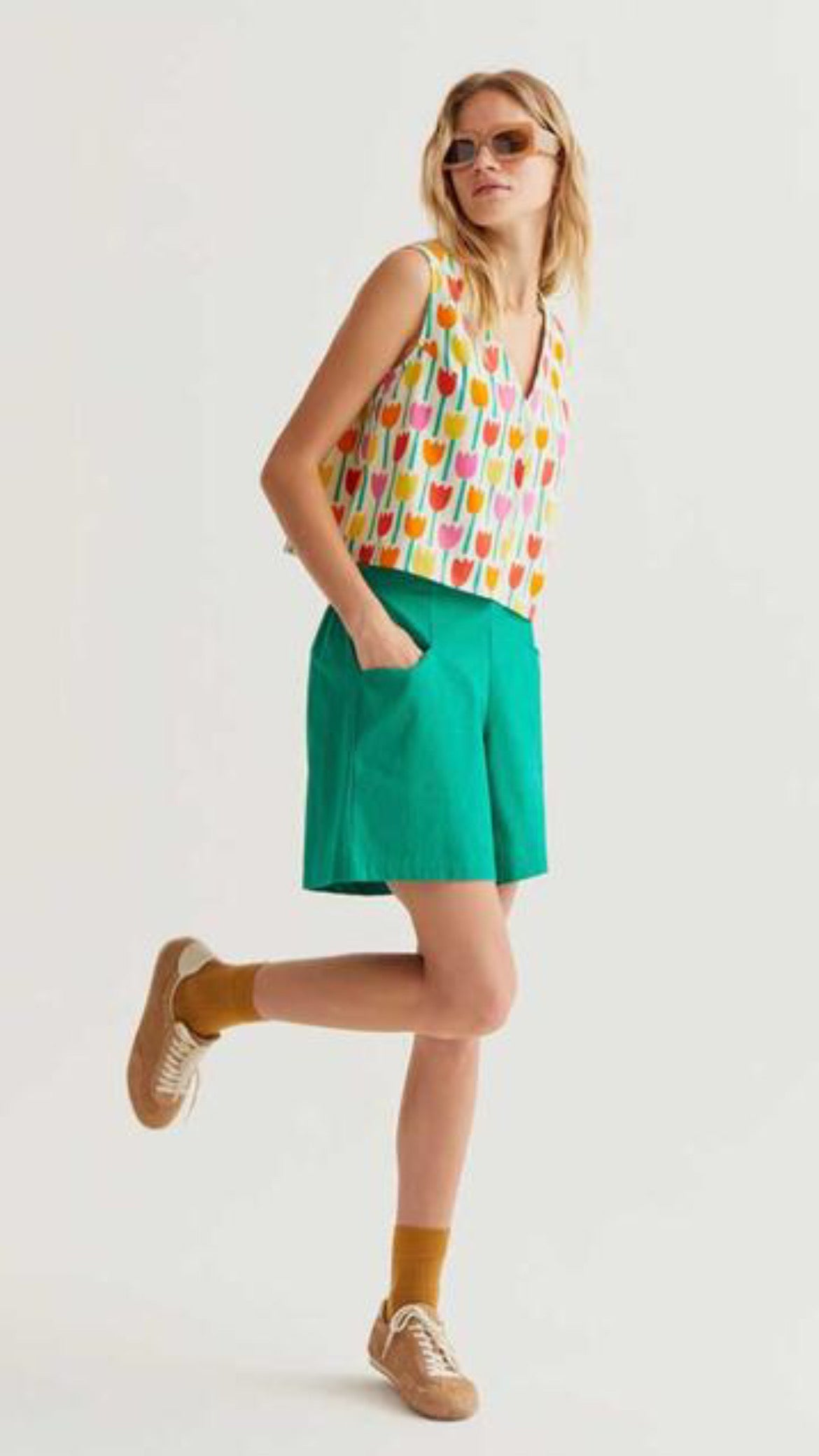 Chaleco con estampado Tulipa