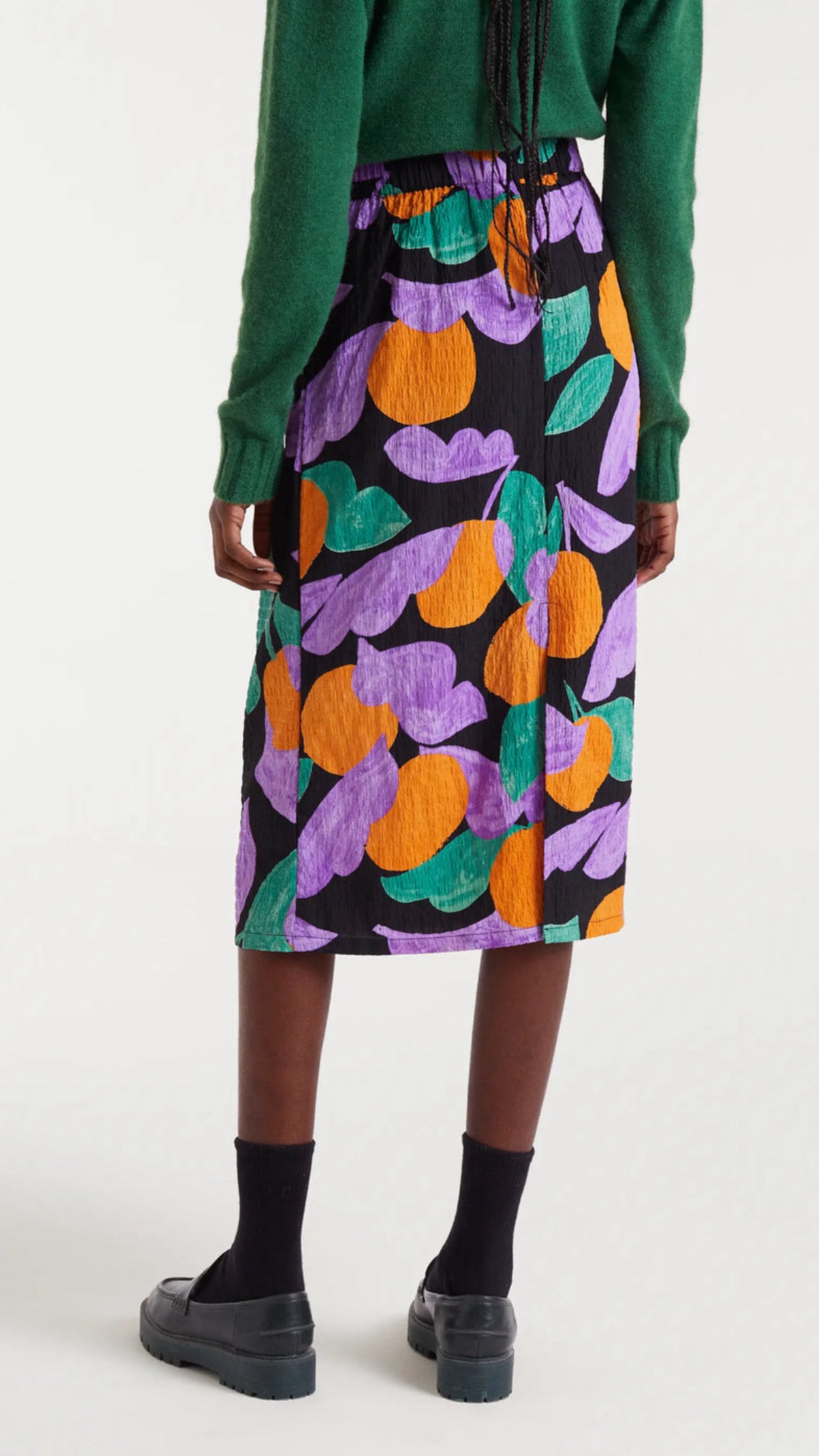 Falda midi con estampado Apricot