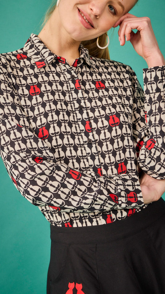Camisa Atenas Gato Rojo