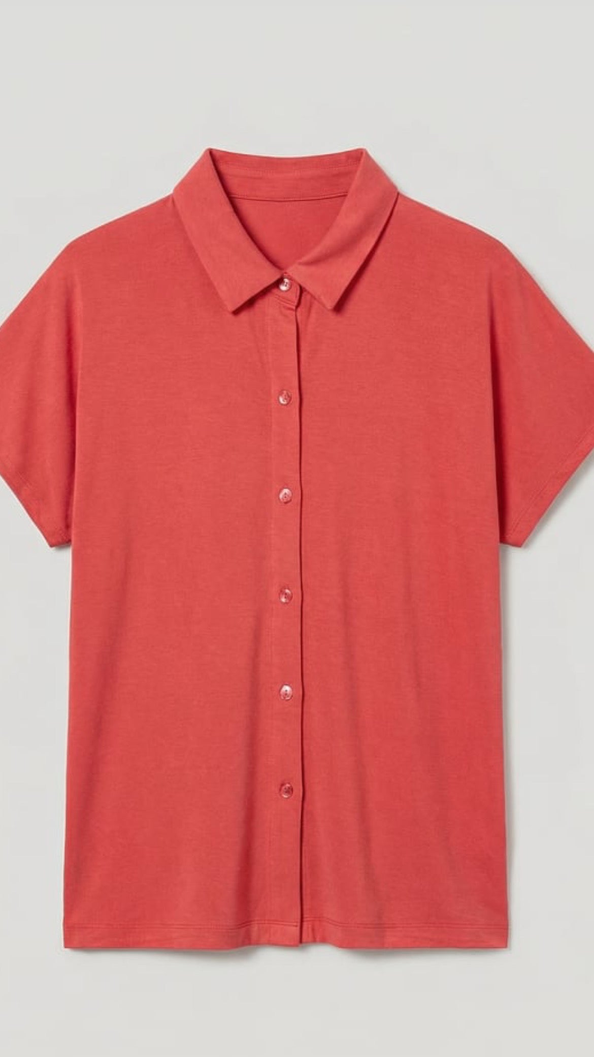 Camisa manga corta bambú Rojo