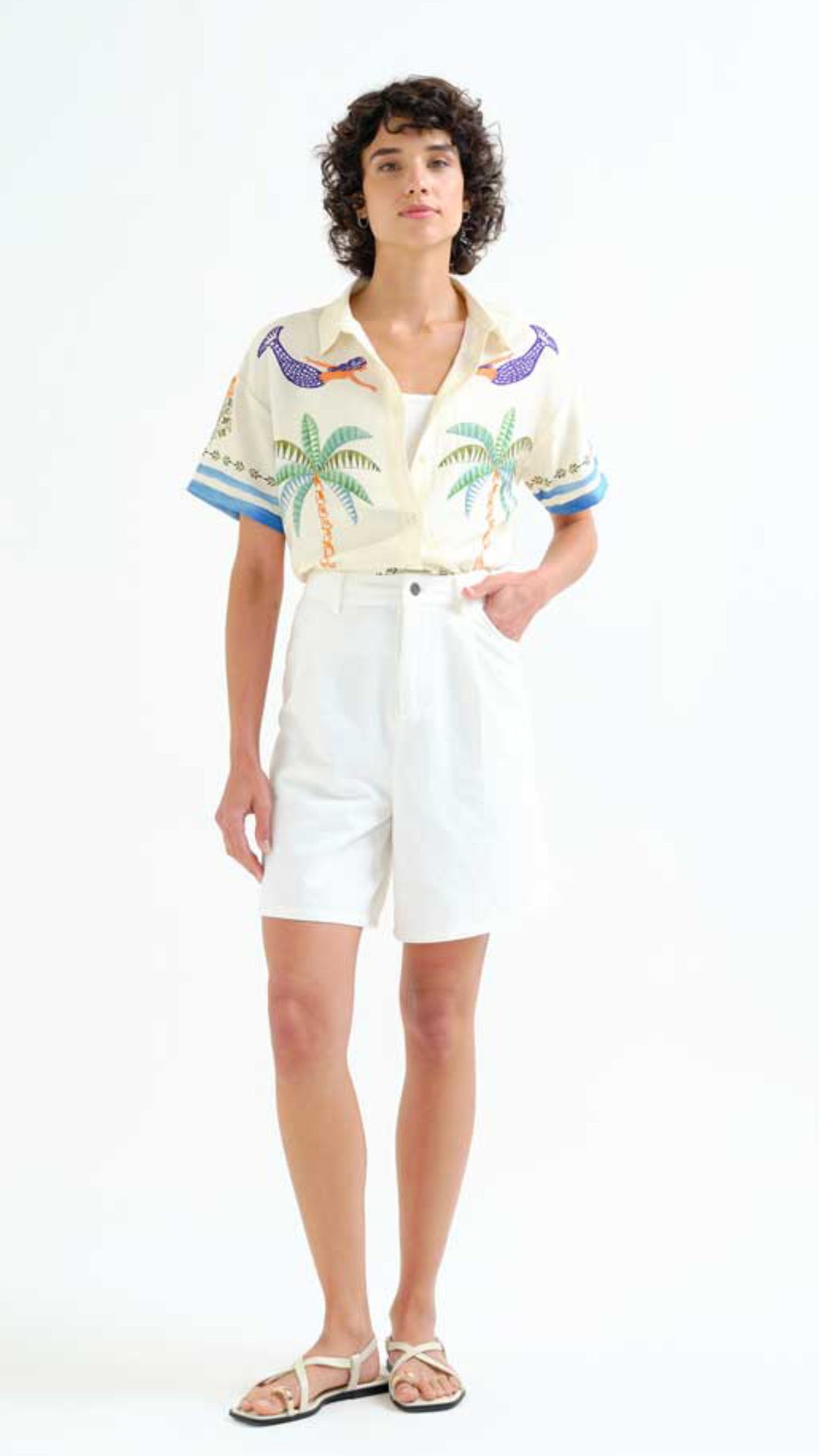 Camisa con estampado Palm & Mermaid