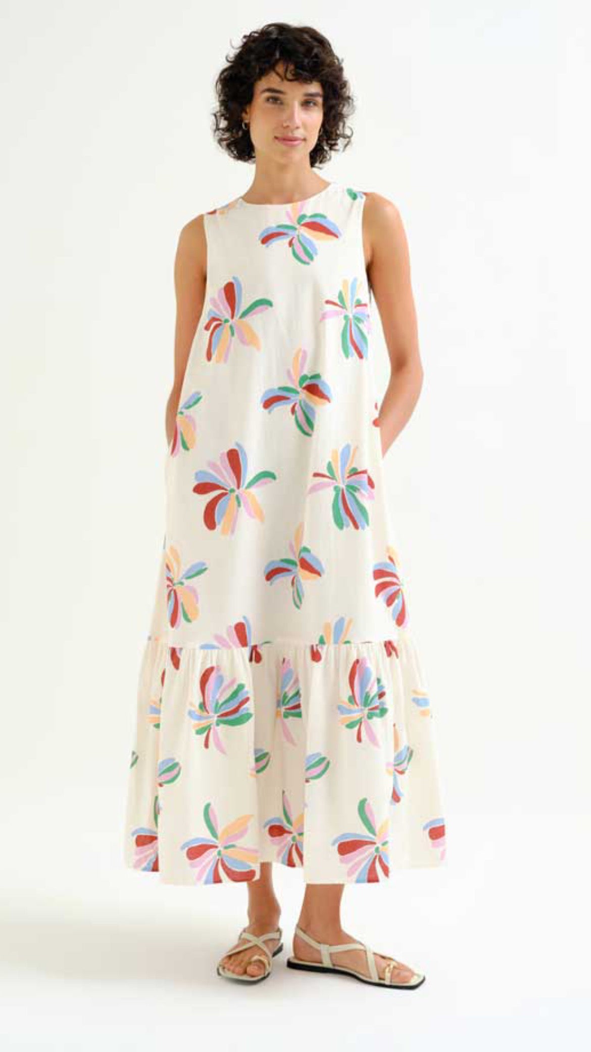 Vestido largo estampado Monarda