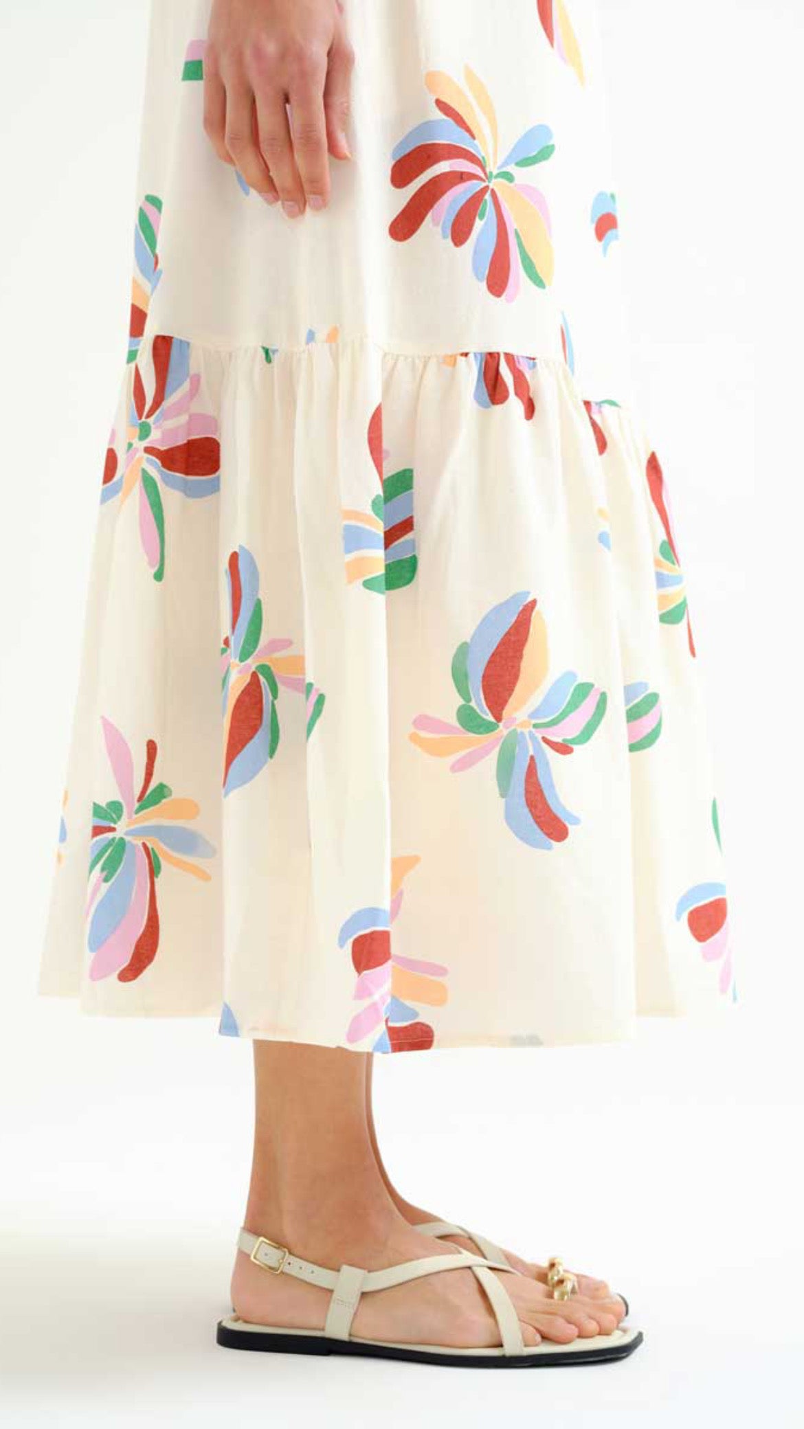 Vestido largo estampado Monarda