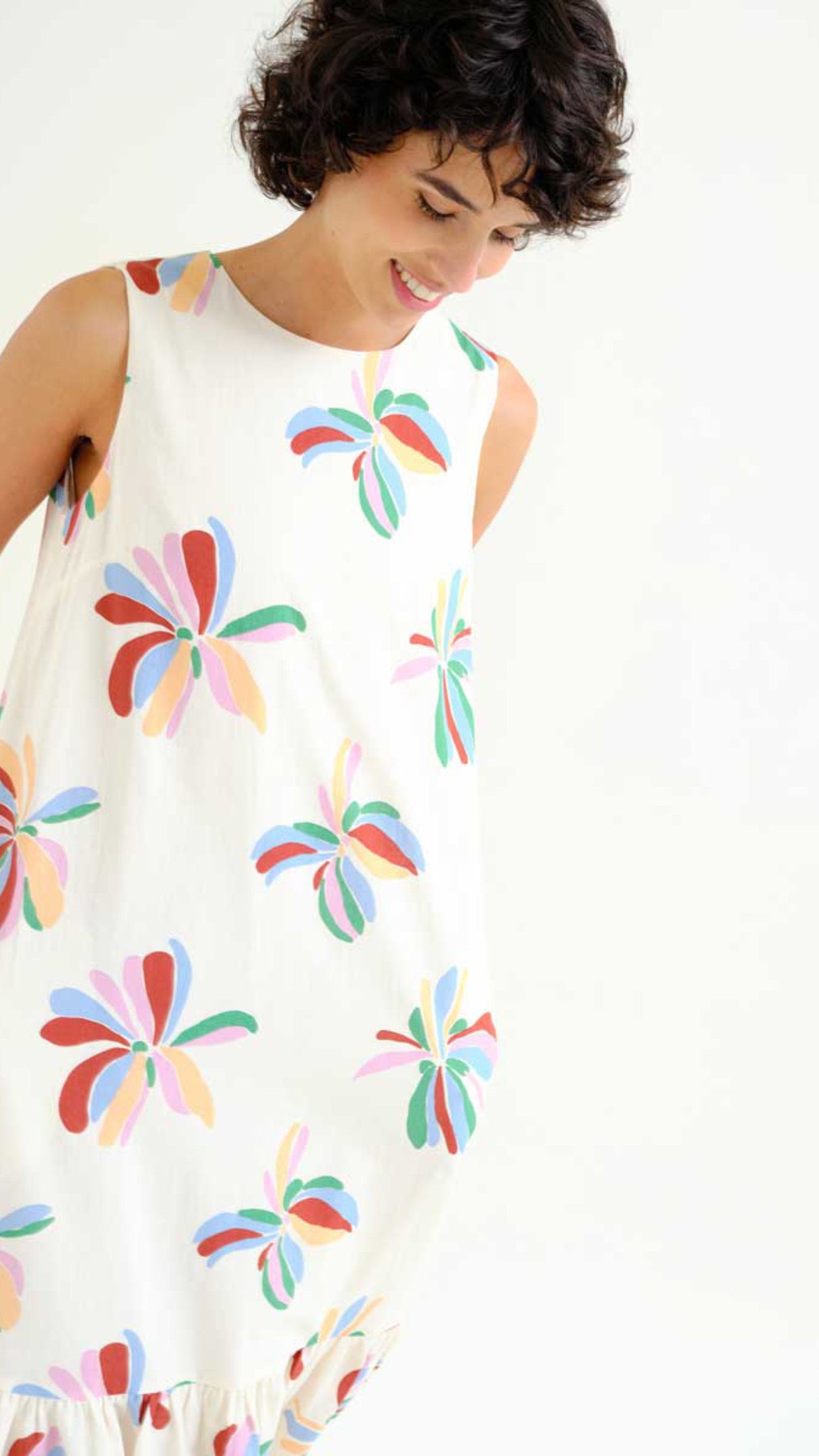 Vestido largo estampado Monarda