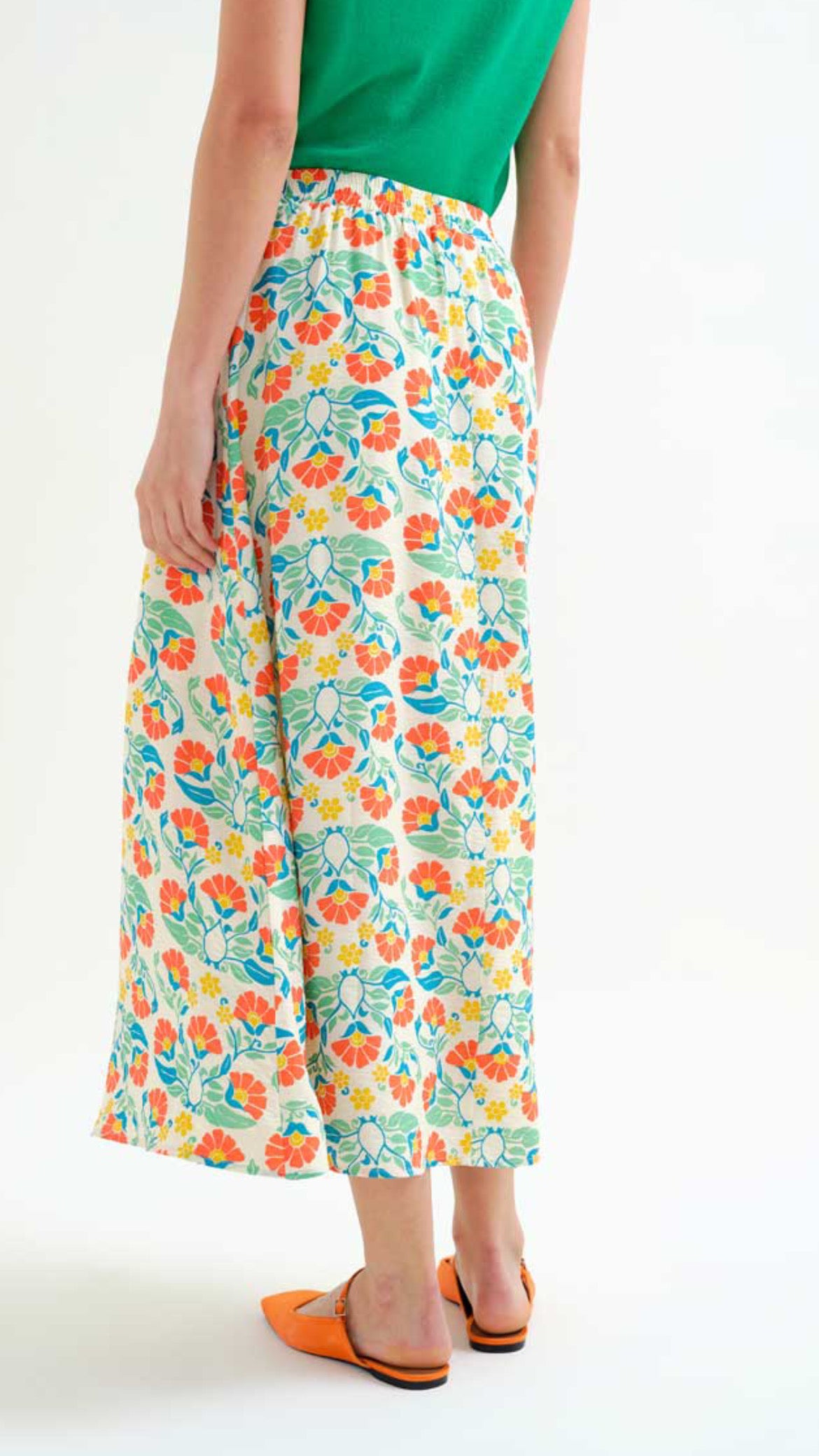 Falda larga con estampado Small Royal