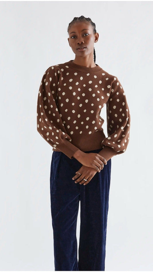 Jersey con estampado punto marrón catahoula | imagen 1