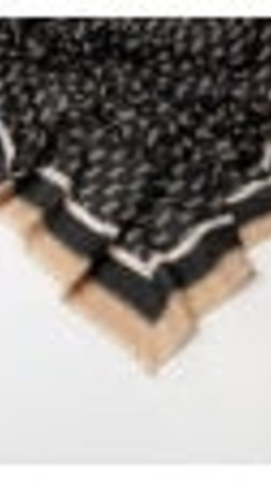 Pañuelo Surkana estampado espiga Negro | imagen 1